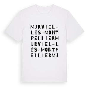 Murviel-lès-Montpellier ordlek t-shirt – ekologisk bomull t-shirt från Pinshirt