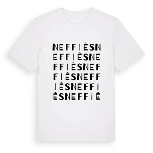 Neffiès ordlek t-shirt – ekologisk bomull t-shirt från Pinshirt