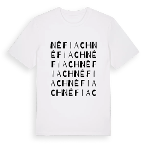Néfiach ordlek t-shirt – ekologisk bomull t-shirt från Pinshirt