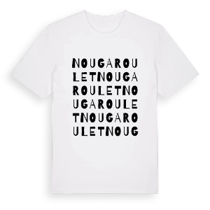 Nougaroulet ordlek t-shirt – ekologisk bomull t-shirt från Pinshirt