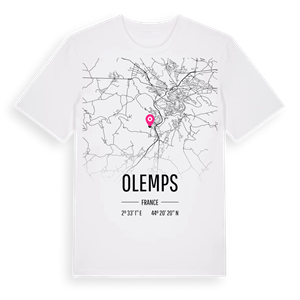 Olemps karta t-shirt – ekologisk bomull t-shirt från Pinshirt