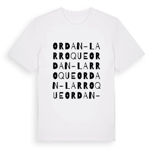 Ordan-Larroque ordlek t-shirt – ekologisk bomull t-shirt från Pinshirt