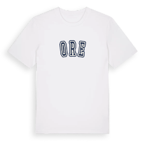 Ore college t-shirt – ekologisk bomull t-shirt från Pinshirt