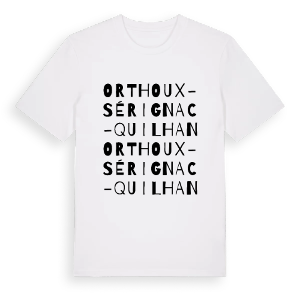 Orthoux-Sérignac-Quilhan ordlek t-shirt – ekologisk bomull t-shirt från Pinshirt