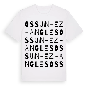 Ossun-ez-Angles ordlek t-shirt – ekologisk bomull t-shirt från Pinshirt