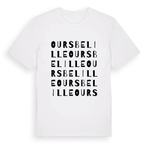 Oursbelille ordlek t-shirt – ekologisk bomull t-shirt från Pinshirt