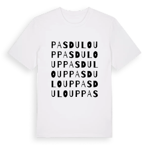 Pas du Loup ordlek t-shirt – ekologisk bomull t-shirt från Pinshirt