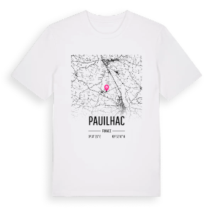 Pauilhac karta t-shirt – ekologisk bomull t-shirt från Pinshirt