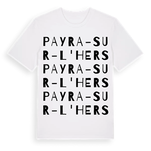 Payra-sur-l'Hers ordlek t-shirt – ekologisk bomull t-shirt från Pinshirt