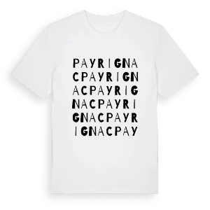 Payrignac ordlek t-shirt – ekologisk bomull t-shirt från Pinshirt