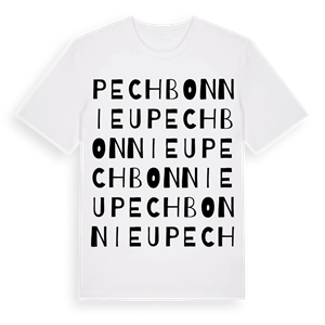 Pechbonnieu ordlek t-shirt – ekologisk bomull t-shirt från Pinshirt