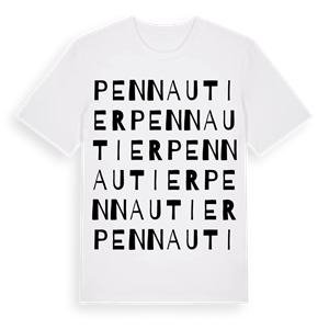 Pennautier ordlek t-shirt – ekologisk bomull t-shirt från Pinshirt