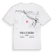 Perles-et-Castelet karta t-shirt