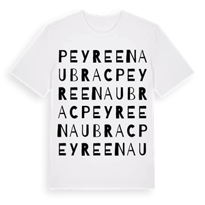 Peyre en Aubrac ordlek t-shirt – ekologisk bomull t-shirt från Pinshirt