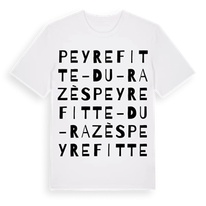 Peyrefitte-du-Razès ordlek t-shirt – ekologisk bomull t-shirt från Pinshirt