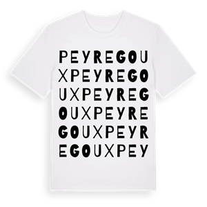 Peyregoux ordlek t-shirt – ekologisk bomull t-shirt från Pinshirt