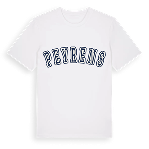 Peyrens college t-shirt – ekologisk bomull t-shirt från Pinshirt