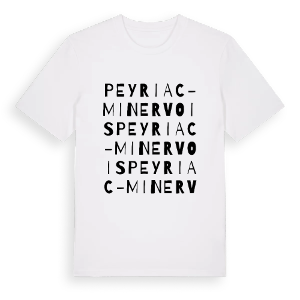 Peyriac-Minervois ordlek t-shirt – ekologisk bomull t-shirt från Pinshirt