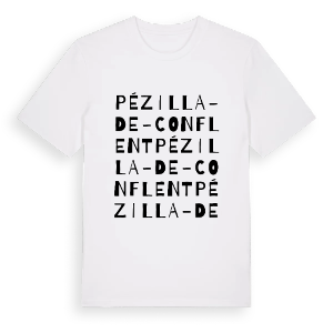 Pézilla-de-Conflent ordlek t-shirt – ekologisk bomull t-shirt från Pinshirt