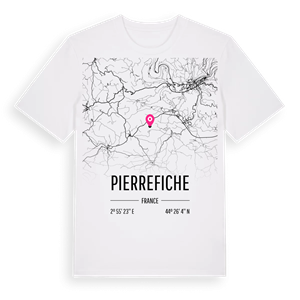 Pierrefiche karta t-shirt – ekologisk bomull t-shirt från Pinshirt