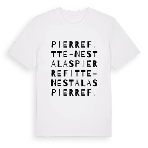 Pierrefitte-Nestalas ordlek t-shirt – ekologisk bomull t-shirt från Pinshirt