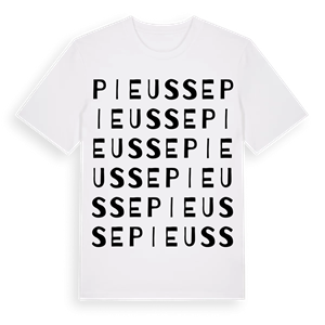 Pieusse ordlek t-shirt – ekologisk bomull t-shirt från Pinshirt