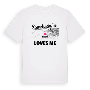 Någon i Pignan älskar mig t-shirt – ekologisk bomull t-shirt från Pinshirt