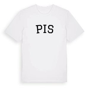 Pis böjd t-shirt – ekologisk bomull t-shirt från Pinshirt
