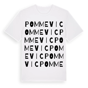 Pommevic ordlek t-shirt – ekologisk bomull t-shirt från Pinshirt