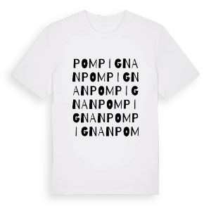 Pompignan ordlek t-shirt – ekologisk bomull t-shirt från Pinshirt