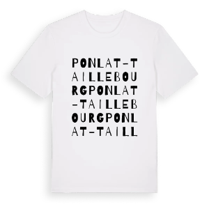 Ponlat-Taillebourg ordlek t-shirt – ekologisk bomull t-shirt från Pinshirt