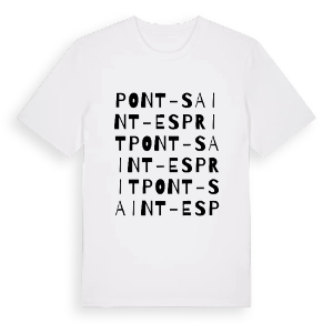 Pont-Saint-Esprit ordlek t-shirt – ekologisk bomull t-shirt från Pinshirt