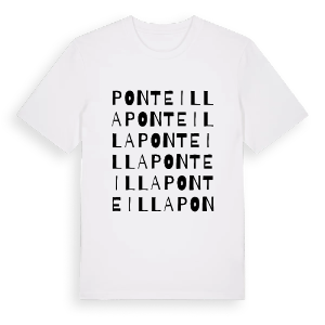 Ponteilla ordlek t-shirt – ekologisk bomull t-shirt från Pinshirt