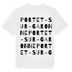 Portet-sur-Garonne ordlek t-shirt – ekologisk bomull t-shirt från Pinshirt