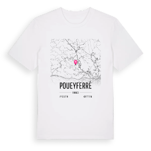 Poueyferré karta t-shirt – ekologisk bomull t-shirt från Pinshirt
