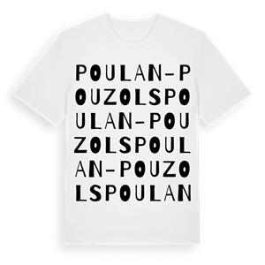 Poulan-Pouzols ordlek t-shirt – ekologisk bomull t-shirt från Pinshirt