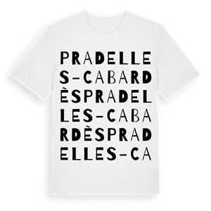 Pradelles-Cabardès ordlek t-shirt – ekologisk bomull t-shirt från Pinshirt
