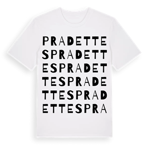 Pradettes ordlek t-shirt – ekologisk bomull t-shirt från Pinshirt