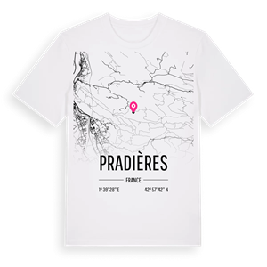 Pradières karta t-shirt – ekologisk bomull t-shirt från Pinshirt