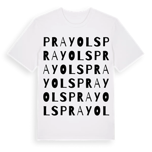 Prayols ordlek t-shirt – ekologisk bomull t-shirt från Pinshirt