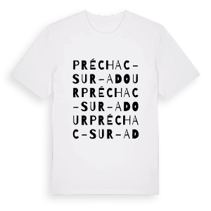 Préchac-sur-Adour ordlek t-shirt – ekologisk bomull t-shirt från Pinshirt
