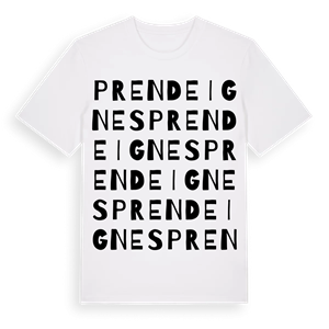 Prendeignes ordlek t-shirt – ekologisk bomull t-shirt från Pinshirt