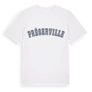Préserville college t-shirt – ekologisk bomull t-shirt från Pinshirt