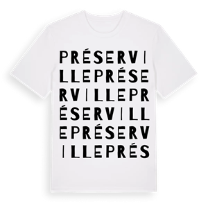 Préserville ordlek t-shirt – ekologisk bomull t-shirt från Pinshirt
