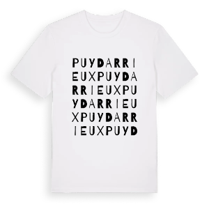 Puydarrieux ordlek t-shirt – ekologisk bomull t-shirt från Pinshirt
