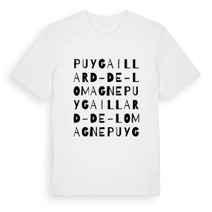Puygaillard-de-Lomagne ordlek t-shirt – ekologisk bomull t-shirt från Pinshirt