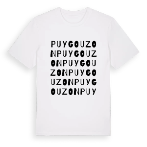 Puygouzon ordlek t-shirt – ekologisk bomull t-shirt från Pinshirt