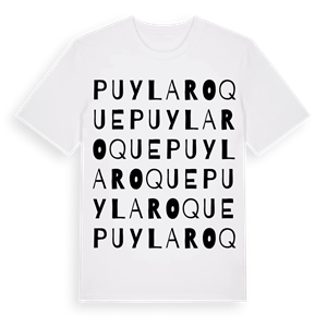 Puylaroque ordlek t-shirt – ekologisk bomull t-shirt från Pinshirt