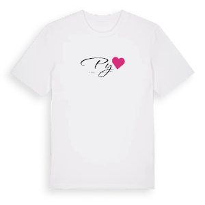 Py hjärta t-shirt – ekologisk bomull t-shirt från Pinshirt