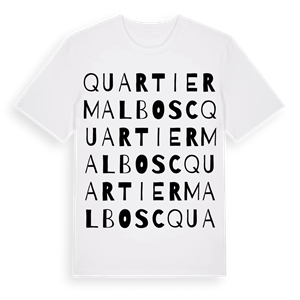 Quartier Malbosc ordlek t-shirt – ekologisk bomull t-shirt från Pinshirt